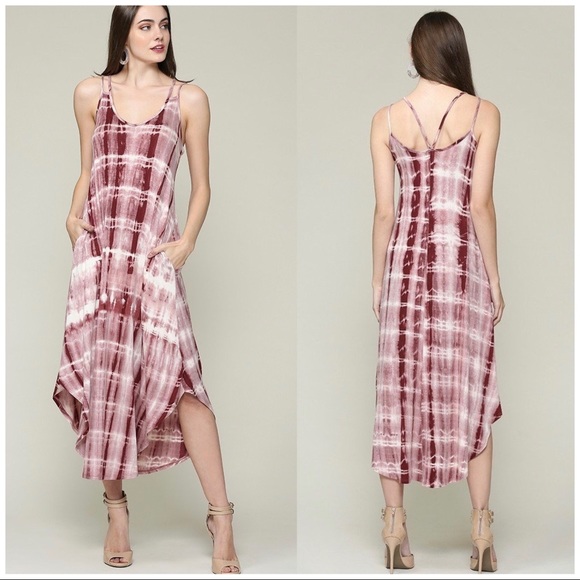SUPER SOFT STRAPPY TIE DYE DRESS - Picture 5 of 15